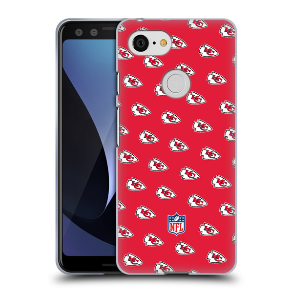 NFL Kansas City Chiefs Artwork Patterns Soft Gel Case for Google Pixel 3