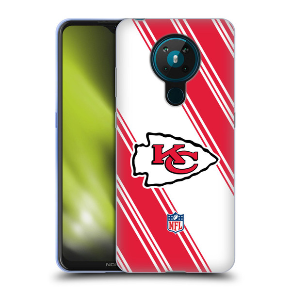 NFL Kansas City Chiefs Artwork Stripes Soft Gel Case for Nokia 5.3