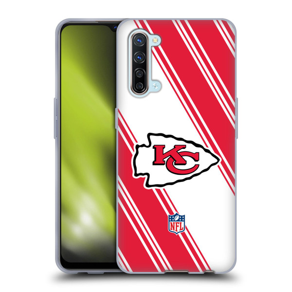 NFL Kansas City Chiefs Artwork Stripes Soft Gel Case for OPPO Find X2 Lite 5G
