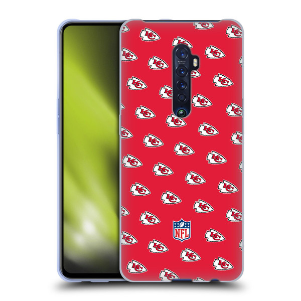 NFL Kansas City Chiefs Artwork Patterns Soft Gel Case for OPPO Reno 2