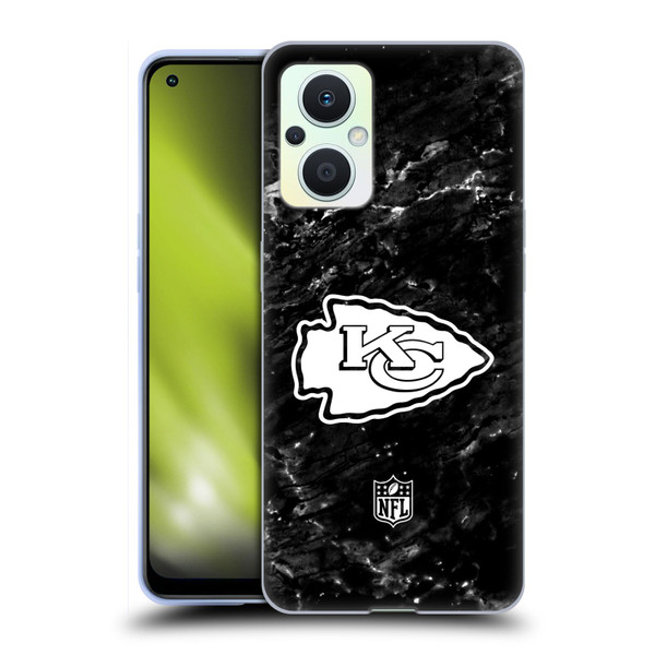 NFL Kansas City Chiefs Artwork Marble Soft Gel Case for OPPO Reno8 Lite