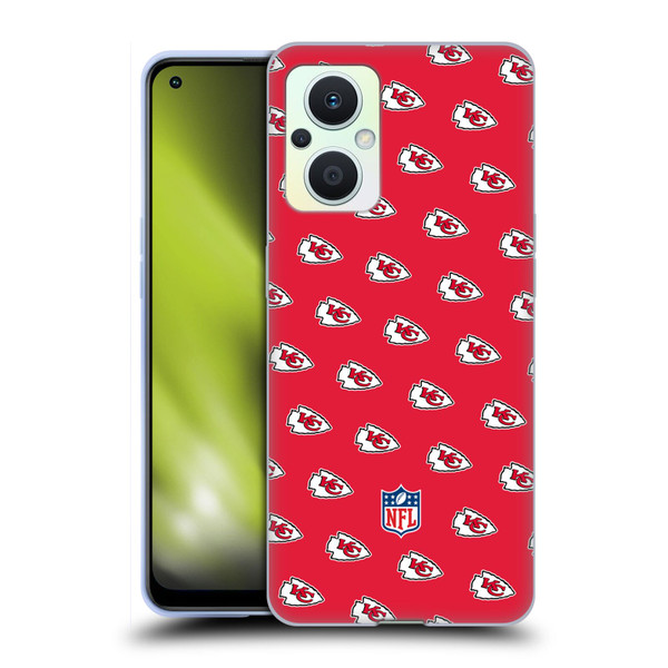 NFL Kansas City Chiefs Artwork Patterns Soft Gel Case for OPPO Reno8 Lite