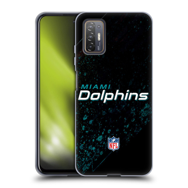 NFL Miami Dolphins Logo Blur Soft Gel Case for HTC Desire 21 Pro 5G