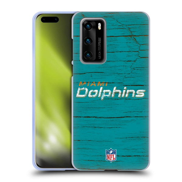 NFL Miami Dolphins Logo Distressed Look Soft Gel Case for Huawei P40 5G