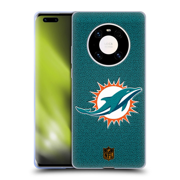 NFL Miami Dolphins Logo Football Soft Gel Case for Huawei Mate 40 Pro 5G