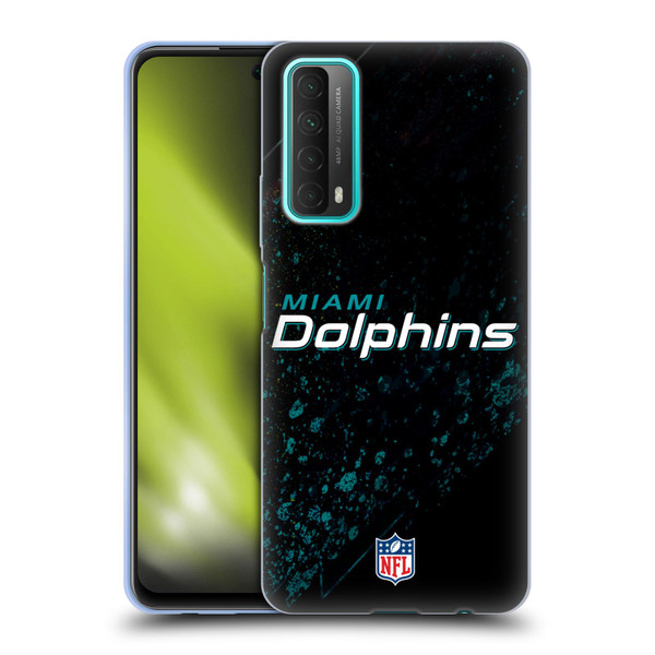 NFL Miami Dolphins Logo Blur Soft Gel Case for Huawei P Smart (2021)