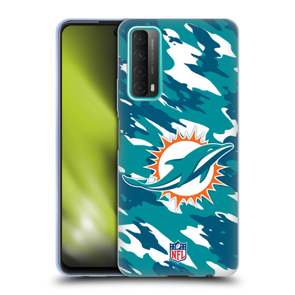 NFL Miami Dolphins Logo Camou Soft Gel Case for Huawei P Smart (2021)