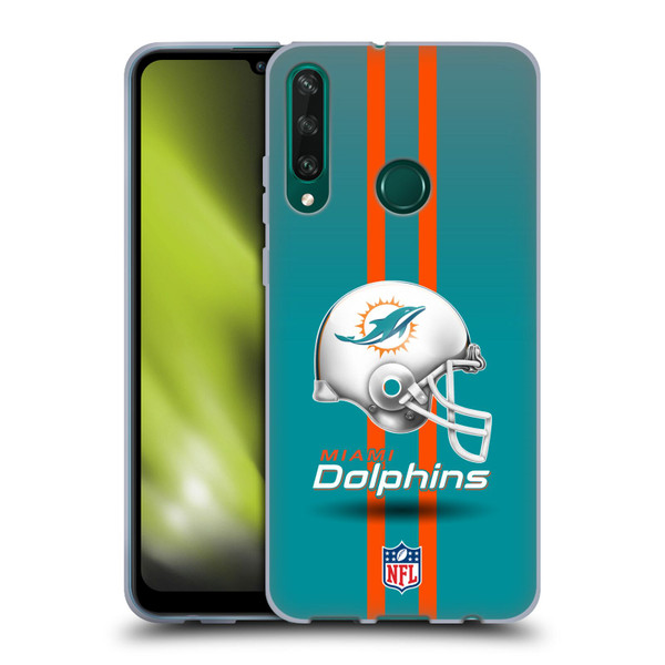 NFL Miami Dolphins Logo Helmet Soft Gel Case for Huawei Y6p