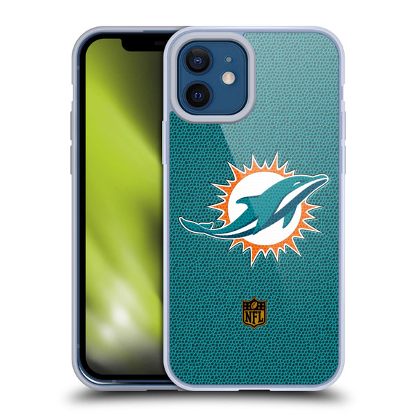 NFL Miami Dolphins Logo Football Soft Gel Case for Apple iPhone 12 / iPhone 12 Pro