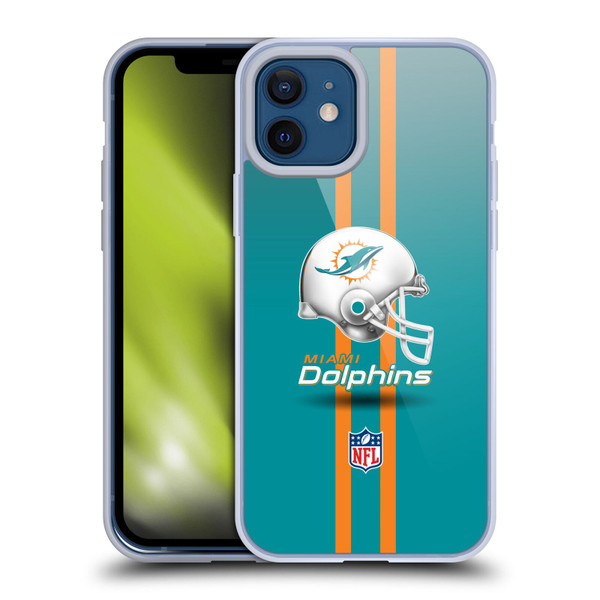 NFL Miami Dolphins Logo Helmet Soft Gel Case for Apple iPhone 12 / iPhone 12 Pro