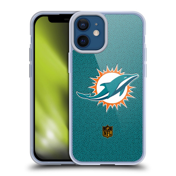 NFL Miami Dolphins Logo Football Soft Gel Case for Apple iPhone 12 Mini