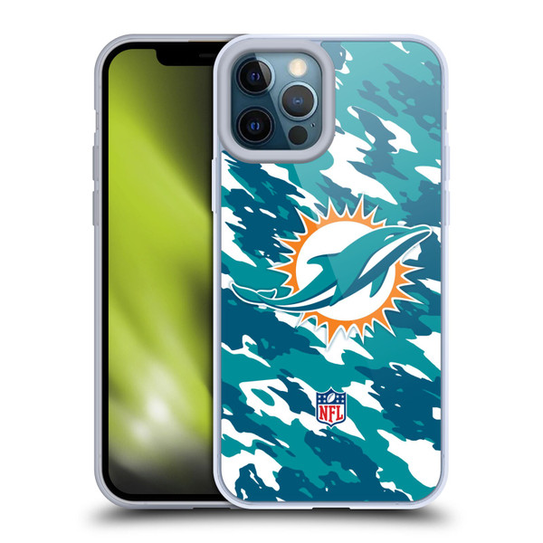 NFL Miami Dolphins Logo Camou Soft Gel Case for Apple iPhone 12 Pro Max