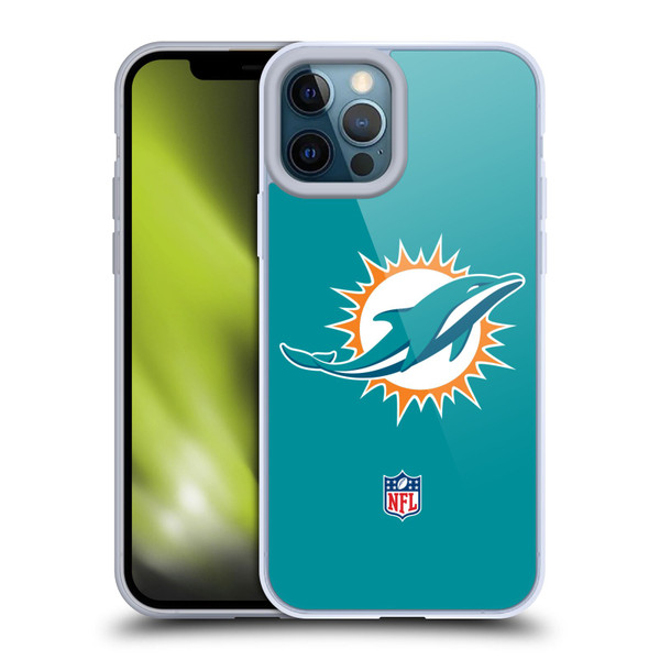 NFL Miami Dolphins Logo Plain Soft Gel Case for Apple iPhone 12 Pro Max