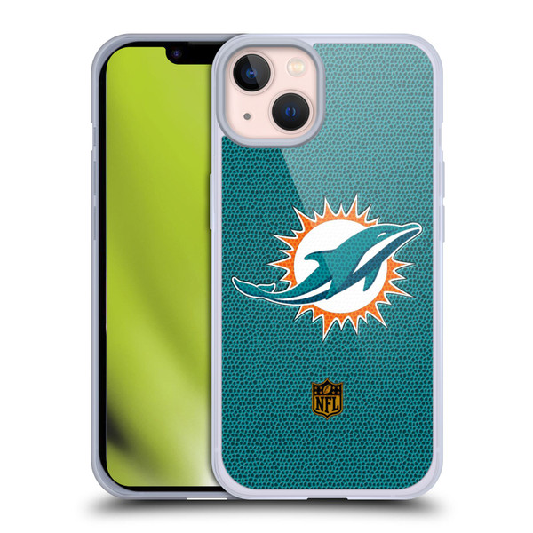 NFL Miami Dolphins Logo Football Soft Gel Case for Apple iPhone 13
