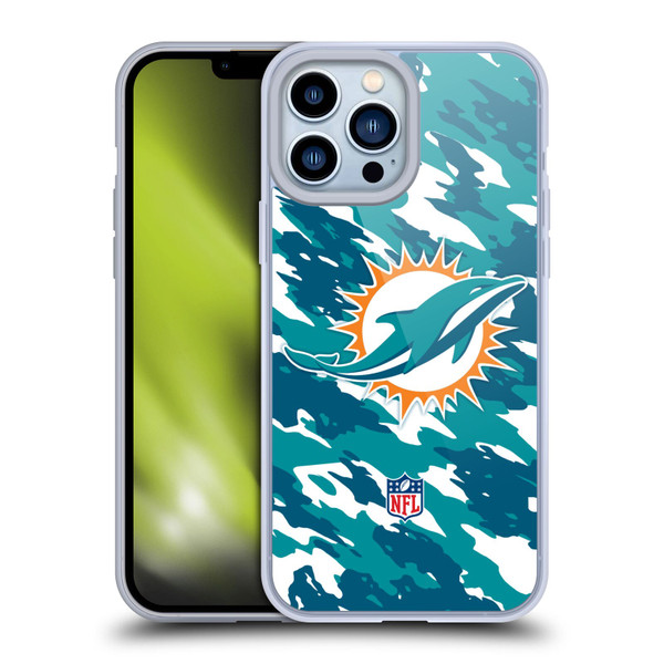 NFL Miami Dolphins Logo Camou Soft Gel Case for Apple iPhone 13 Pro Max