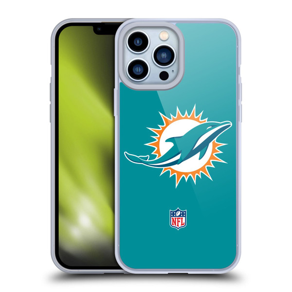 NFL Miami Dolphins Logo Plain Soft Gel Case for Apple iPhone 13 Pro Max