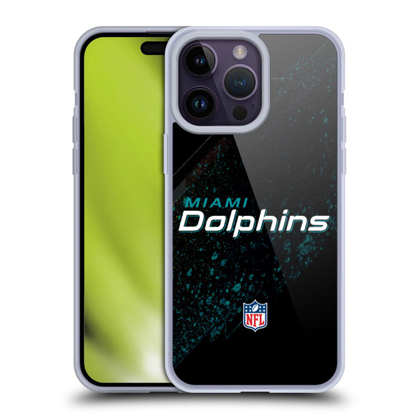 NFL Miami Dolphins Logo Blur Soft Gel Case for Apple iPhone 14 Pro Max