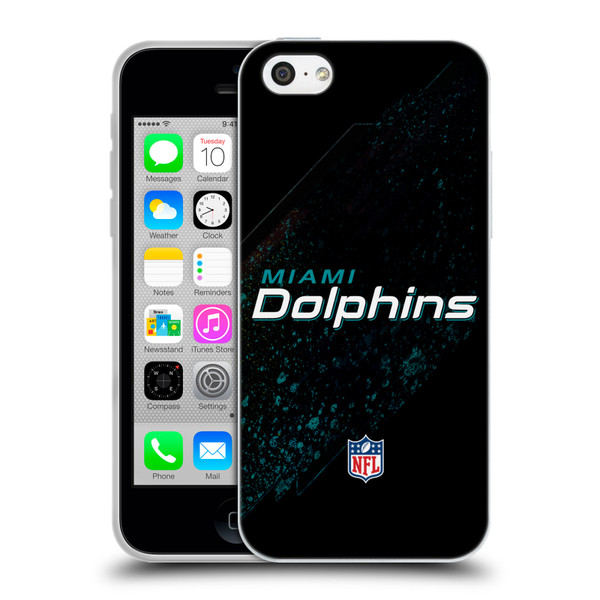NFL Miami Dolphins Logo Blur Soft Gel Case for Apple iPhone 5c