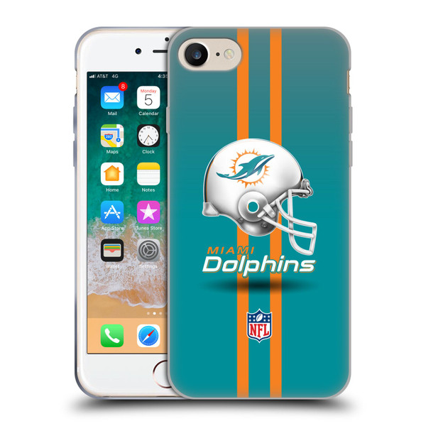 NFL Miami Dolphins Logo Helmet Soft Gel Case for Apple iPhone 7 / 8 / SE 2020 & 2022