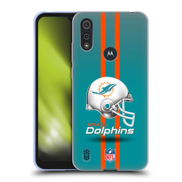 NFL Miami Dolphins Logo Helmet Soft Gel Case for Motorola Moto E6s (2020)