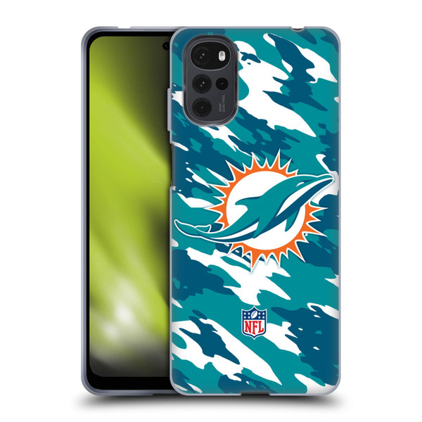 NFL Miami Dolphins Logo Camou Soft Gel Case for Motorola Moto G22