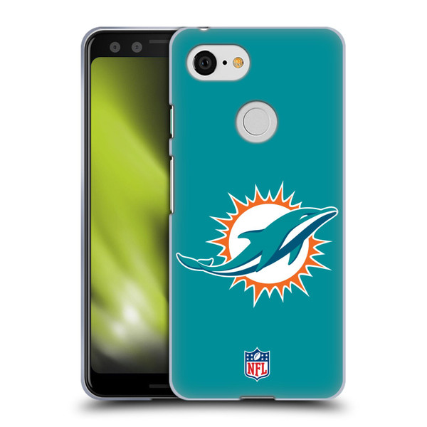 NFL Miami Dolphins Logo Plain Soft Gel Case for Google Pixel 3