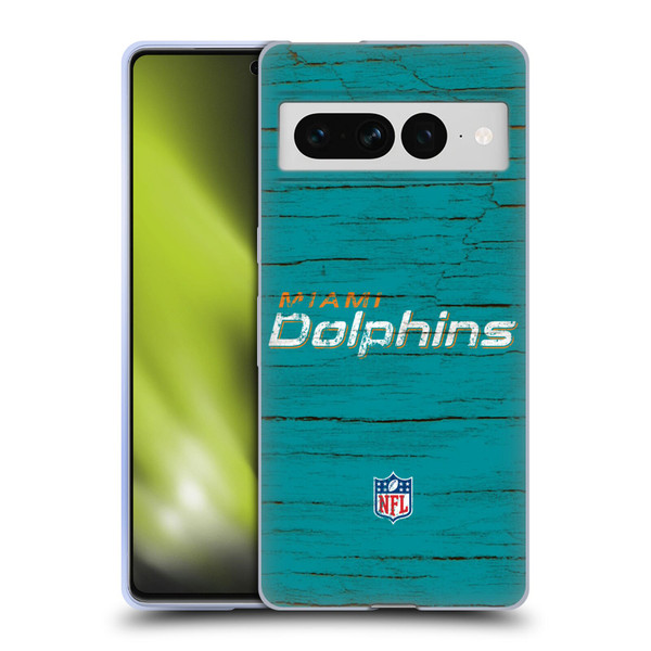 NFL Miami Dolphins Logo Distressed Look Soft Gel Case for Google Pixel 7 Pro