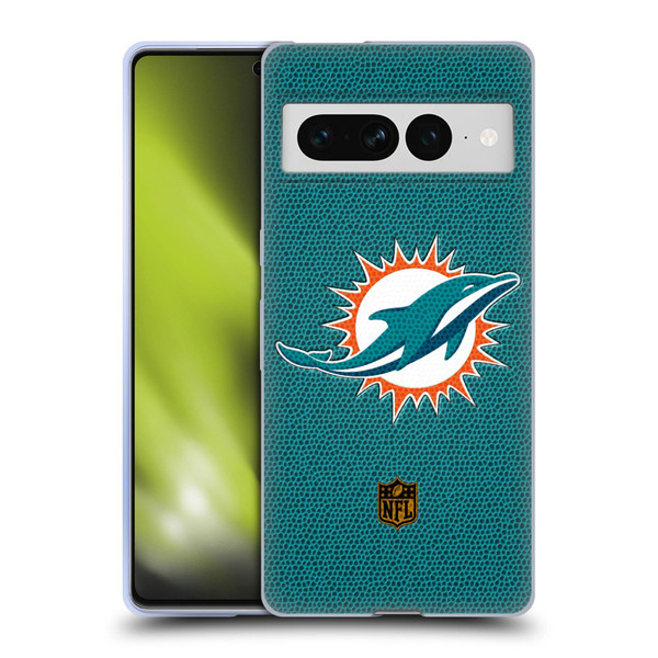 NFL Miami Dolphins Logo Football Soft Gel Case for Google Pixel 7 Pro