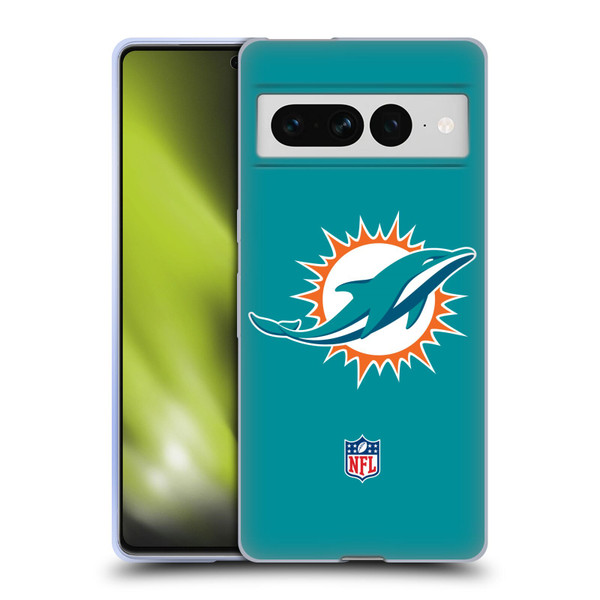 NFL Miami Dolphins Logo Plain Soft Gel Case for Google Pixel 7 Pro