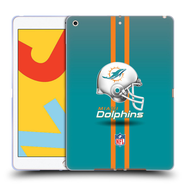 NFL Miami Dolphins Logo Helmet Soft Gel Case for Apple iPad 10.2 2019/2020/2021