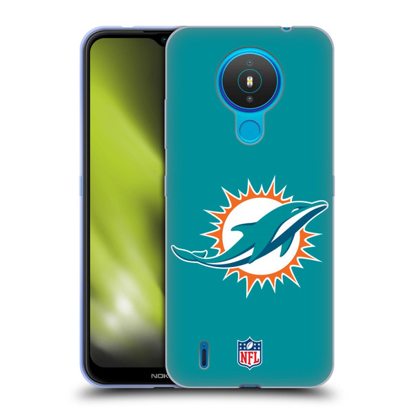 NFL Miami Dolphins Logo Plain Soft Gel Case for Nokia 1.4