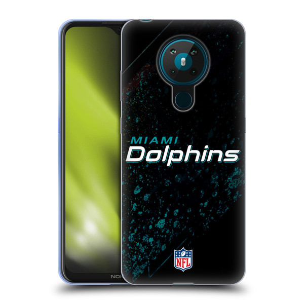 NFL Miami Dolphins Logo Blur Soft Gel Case for Nokia 5.3