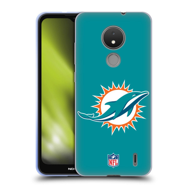 NFL Miami Dolphins Logo Plain Soft Gel Case for Nokia C21