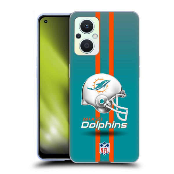NFL Miami Dolphins Logo Helmet Soft Gel Case for OPPO Reno8 Lite