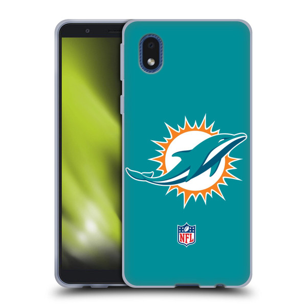NFL Miami Dolphins Logo Plain Soft Gel Case for Samsung Galaxy A01 Core (2020)