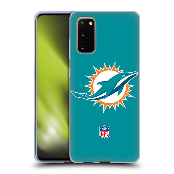 NFL Miami Dolphins Logo Plain Soft Gel Case for Samsung Galaxy S20 / S20 5G