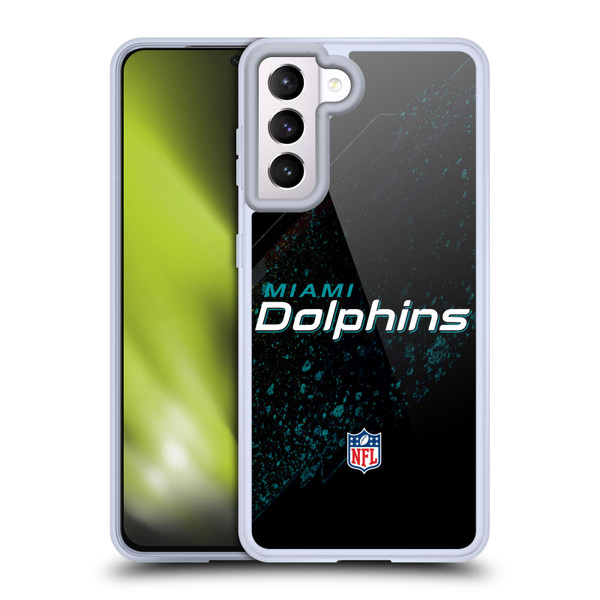 NFL Miami Dolphins Logo Blur Soft Gel Case for Samsung Galaxy S21 5G