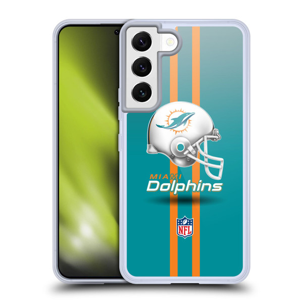 NFL Miami Dolphins Logo Helmet Soft Gel Case for Samsung Galaxy S22 5G