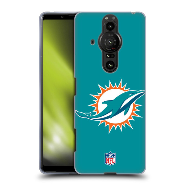 NFL Miami Dolphins Logo Plain Soft Gel Case for Sony Xperia Pro-I