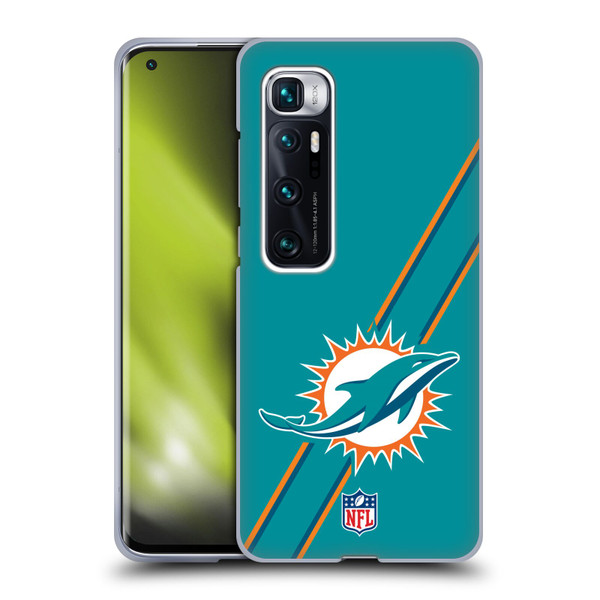 NFL Miami Dolphins Logo Stripes Soft Gel Case for Xiaomi Mi 10 Ultra 5G
