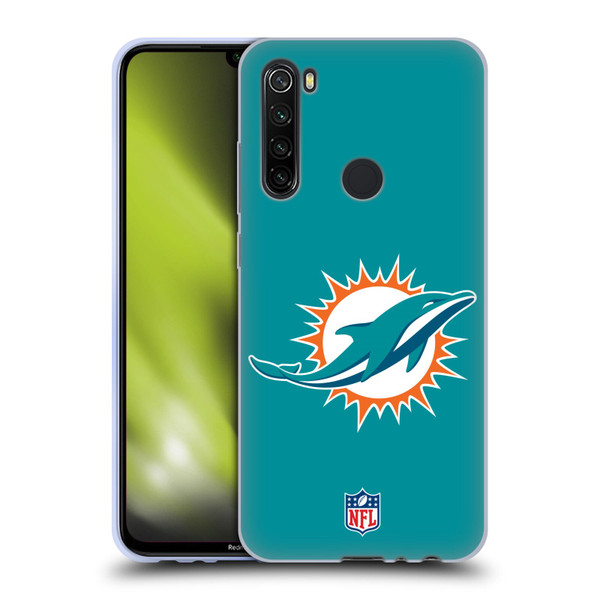 NFL Miami Dolphins Logo Plain Soft Gel Case for Xiaomi Redmi Note 8T