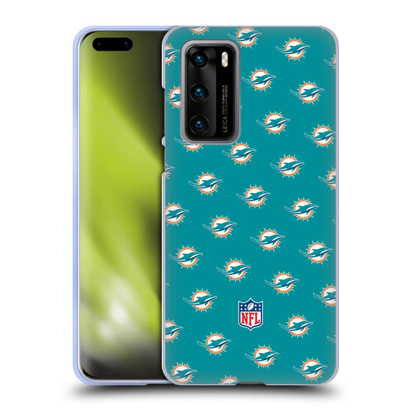 NFL Miami Dolphins Artwork Patterns Soft Gel Case for Huawei P40 5G