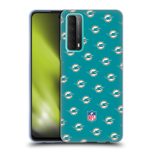 NFL Miami Dolphins Artwork Patterns Soft Gel Case for Huawei P Smart (2021)