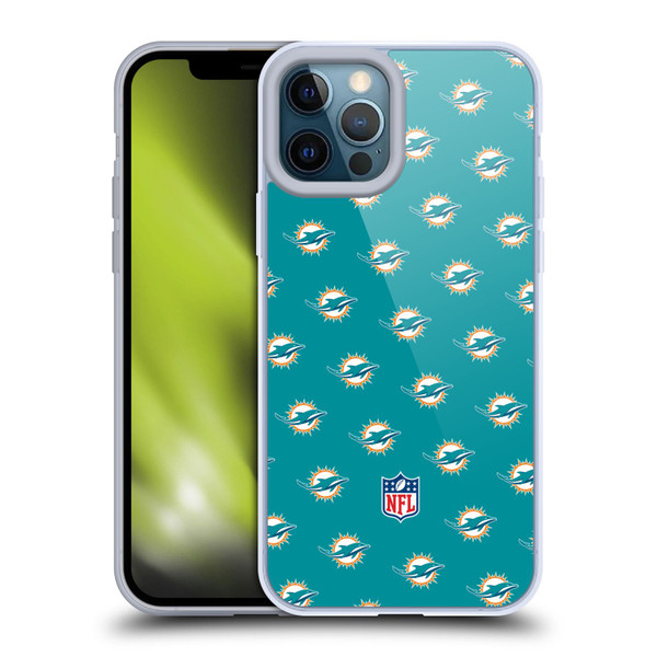 NFL Miami Dolphins Artwork Patterns Soft Gel Case for Apple iPhone 12 Pro Max