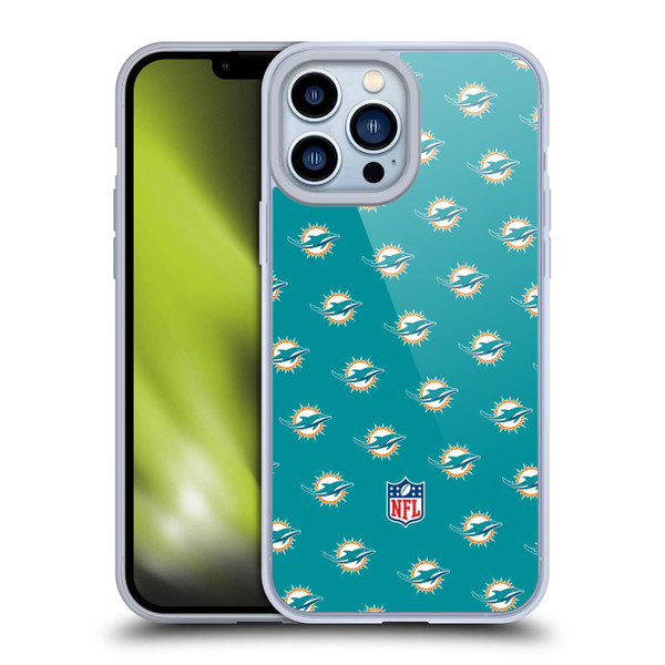 NFL Miami Dolphins Artwork Patterns Soft Gel Case for Apple iPhone 13 Pro Max