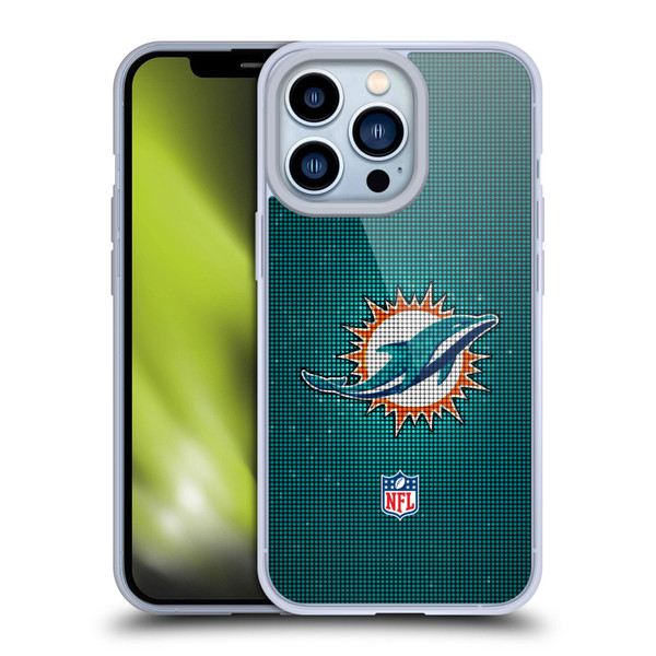 NFL Miami Dolphins Artwork LED Soft Gel Case for Apple iPhone 13 Pro
