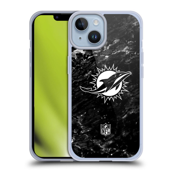 NFL Miami Dolphins Artwork Marble Soft Gel Case for Apple iPhone 14
