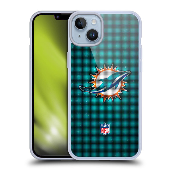 NFL Miami Dolphins Artwork LED Soft Gel Case for Apple iPhone 14 Plus