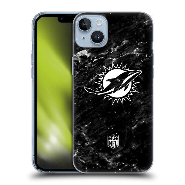 NFL Miami Dolphins Artwork Marble Soft Gel Case for Apple iPhone 14 Plus