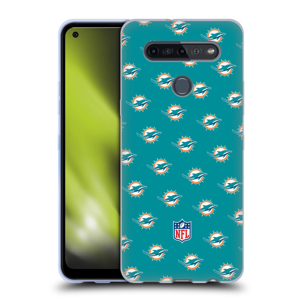NFL Miami Dolphins Artwork Patterns Soft Gel Case for LG K51S